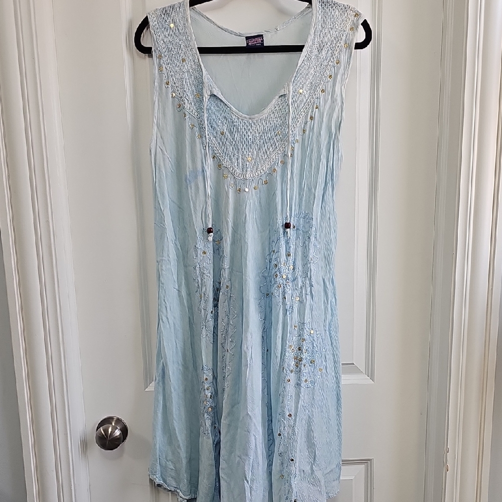 Elegant Light Blue Swim Cover Up